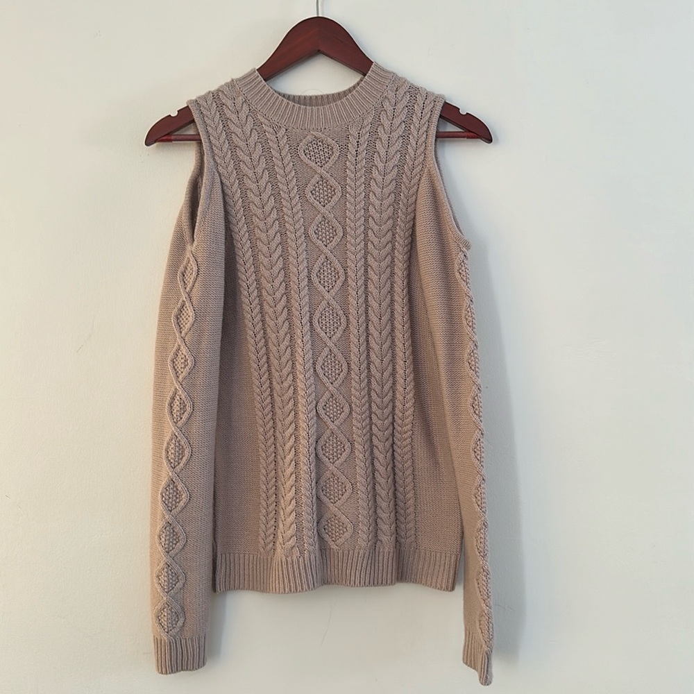 Endless Love Women’s Blush Cold Shoulder Sweater Size M
